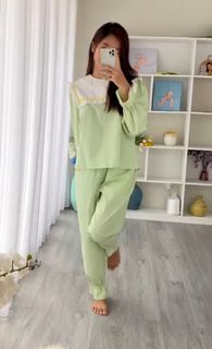 Cute green korean pajamas by kyeopta ( now kkoch) sleepwear