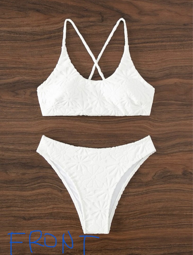 Cute white bikini, Women's Fashion, Swimwear, Bikinis & Swimsuits on