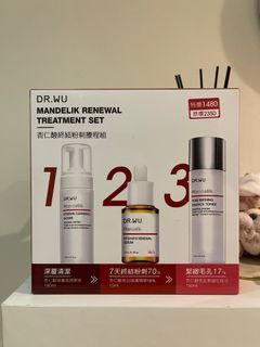 Dr.wu 杏仁酸終結粉刺療程組 / 杏仁酸煥膚潔顏慕絲 / 杏仁酸亮白煥膚精華18% / 杏仁酸毛孔緊緻化妝水