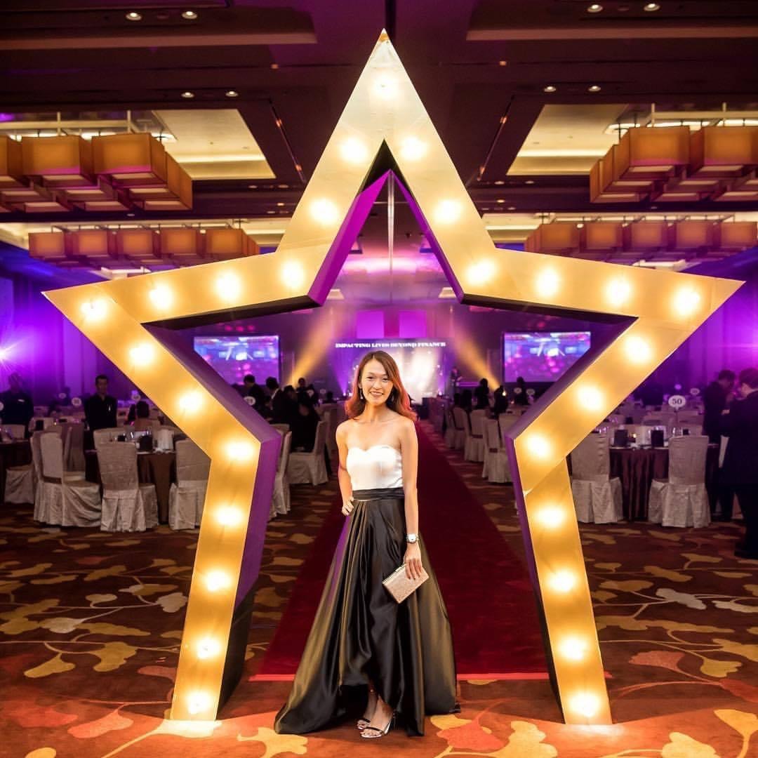 evening gown white color