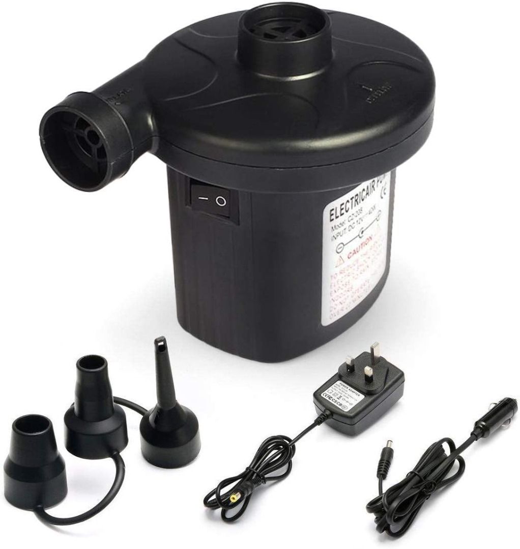 Ewandow Air Pump for Inflatables 110V AC 12V DC Electric Portable