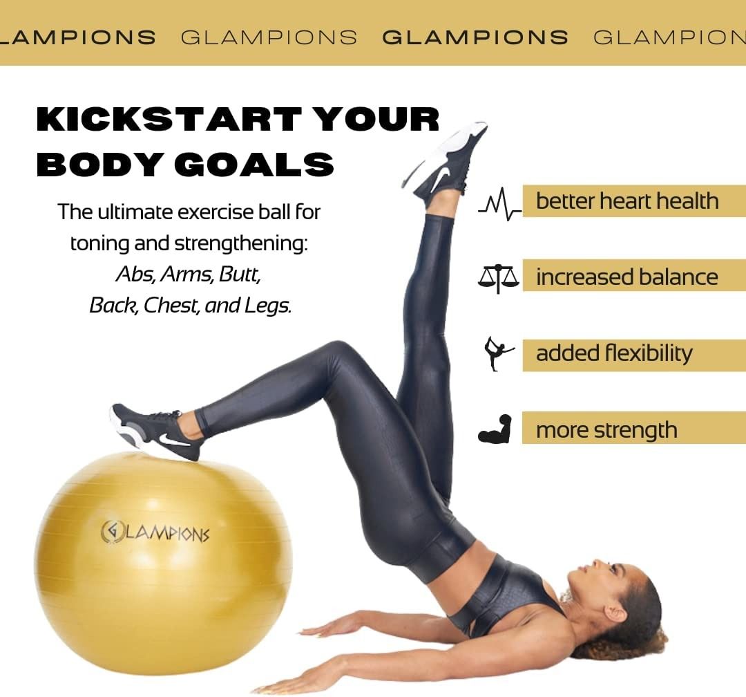 Yoga Ball for Pregnancy, Fitness, Balance, Workout at Home, Office