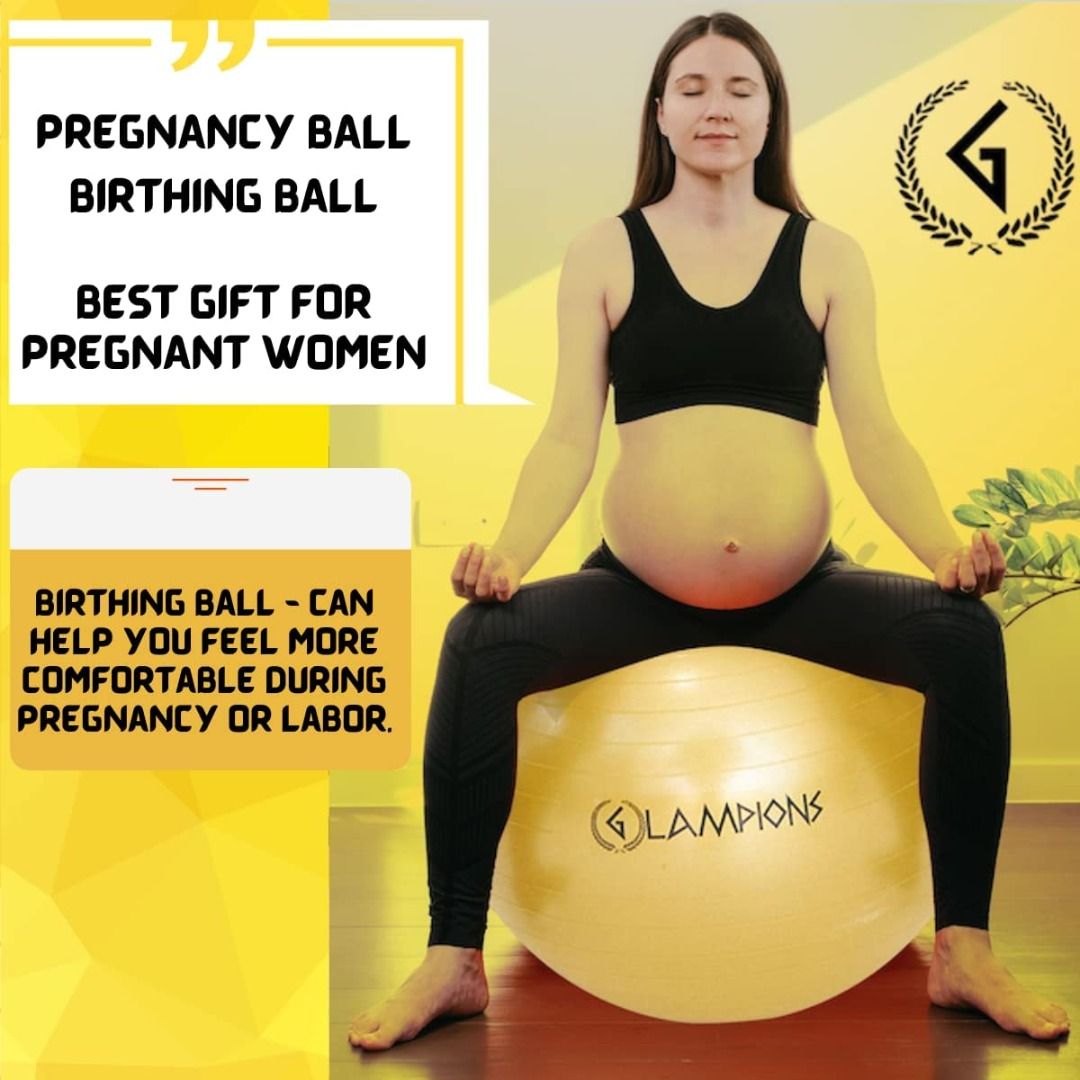 ProBody Pilates Ball Exercise Ball Yoga Ball, Multiple Sizes Stability Ball  Chair, Large Gym Grade Birthing Ball for Pregnancy, Fitness, Balance