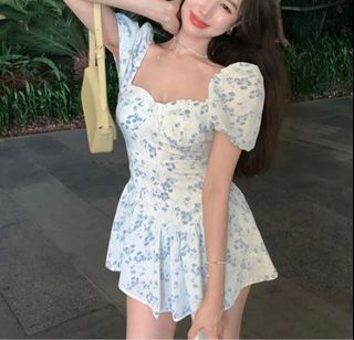 Floral dress like romper / off shoulder floral dress