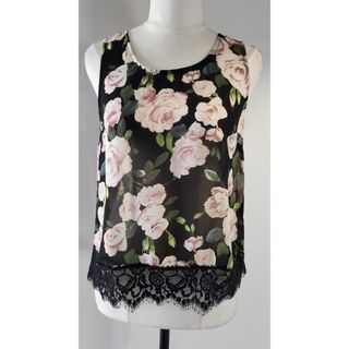 Floral Sleeveless Top Size 8