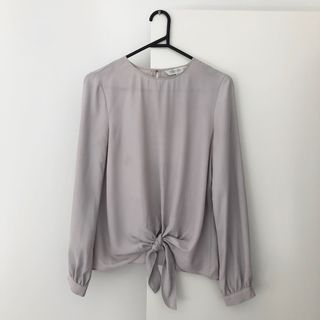 Forever new Grey chiffon blouse