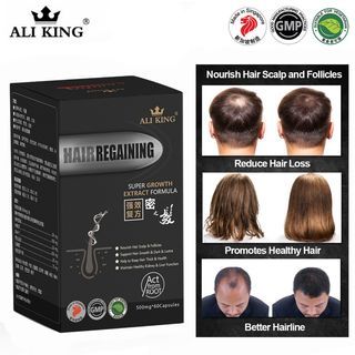 (Free Delivery) Ali King Hair Regaining - Super Hair Growth - Stop Hair Loss 60 Veg Capsules