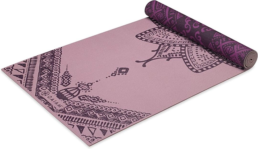 Gaiam Yoga Mat Classic Print Non Slip Exercise & Fitness Mat for