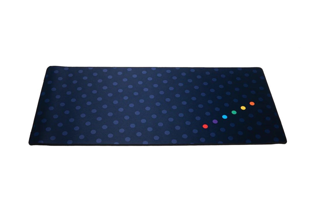 GMK Dots 2 Dark base, Dark rainbow, Line desk mat, Computers & Tech