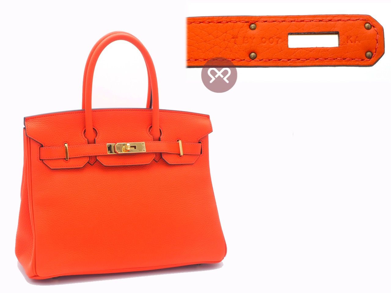Hermes Birkin Bag 25cm Feu Orange Togo Gold Hardware