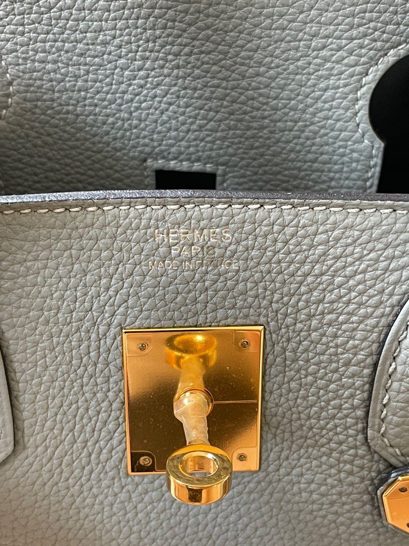 Kept unused birkin 25 gris mouette togo ghw stamp X ( hardware sealed )  RM10x,000 ready stock full set with copy receipt
