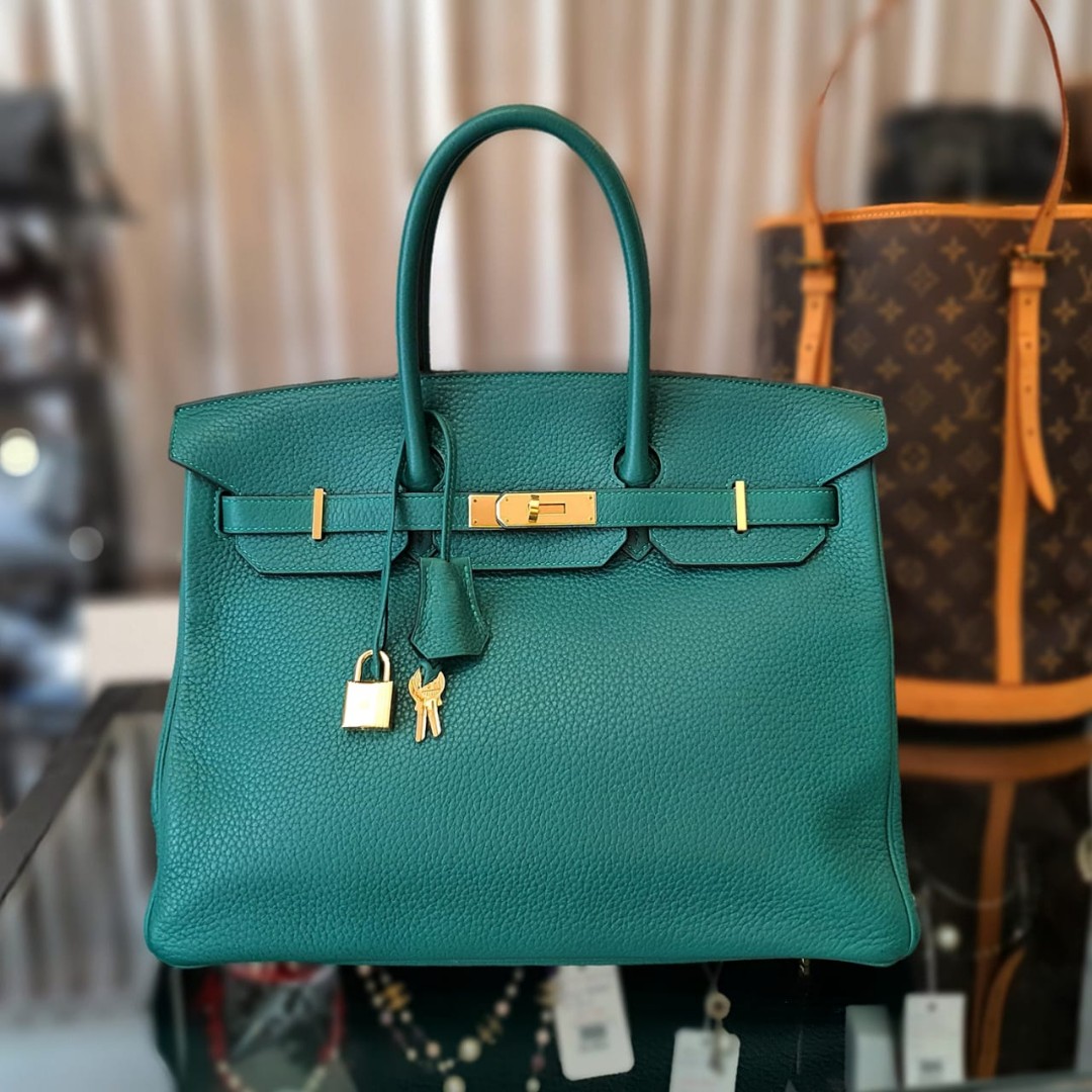 Hermes Like New Birkin 25, Malachite in Togo. PHW, Stamp Y, Luxury, Bags &  Wallets on Carousell