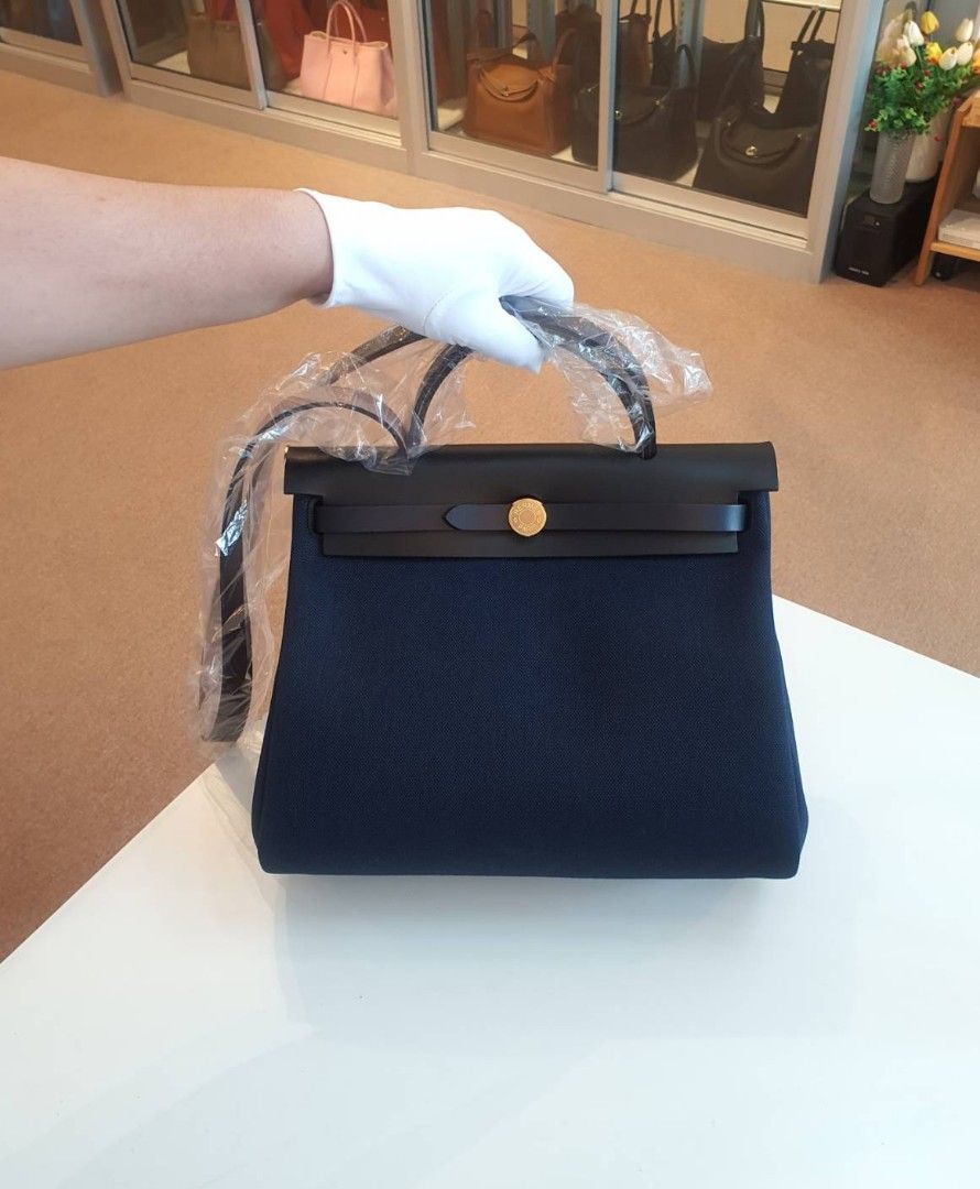 Hermes shop herbag blue