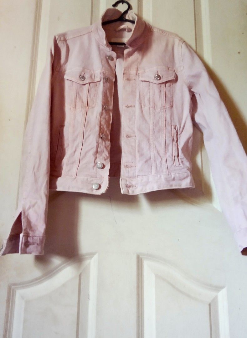 H&m pink denim jacket online