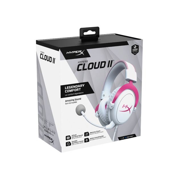 Hyperx headset 2025 pink and white