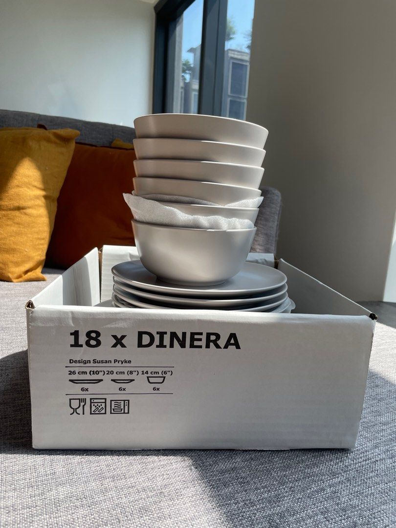 Ikea 18x Dinera set plate(totally new), Furniture & Home Living, Kitchenware & Tableware, Other Kitchenware & Tableware on Carousell