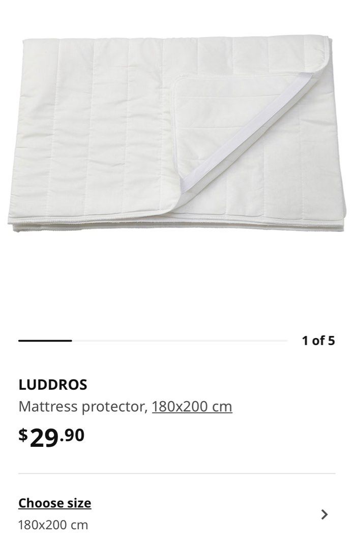 IKEA mattress protector, Furniture & Home Living, Bedding & Towels on