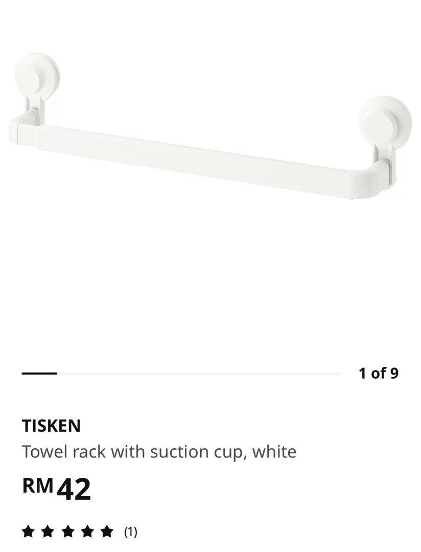 Ikea Suction Cup Towel Rack for sale, Furniture & Home Living, Bathroom & Kitchen Fixtures on