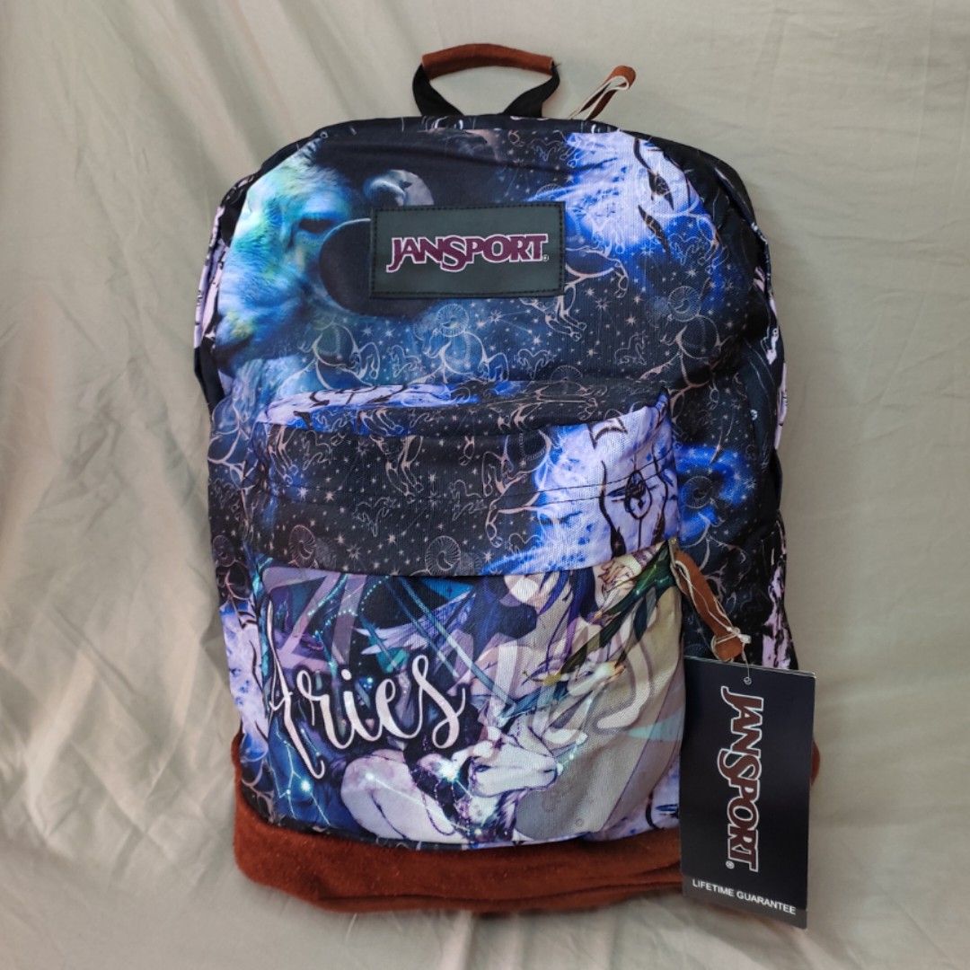 Jansport green deals backpack leather bottom