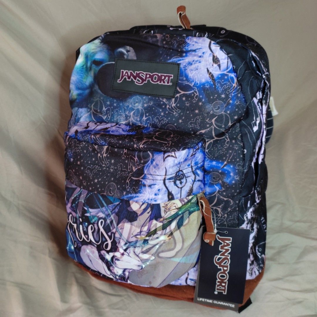 Jansport Superbreak Backpack Leather Bottom (Aries Zodiac) on Carousell