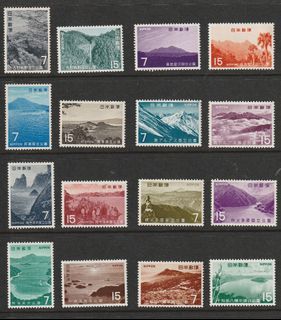 Japan 2nd National Park Series 8 complete set MNH