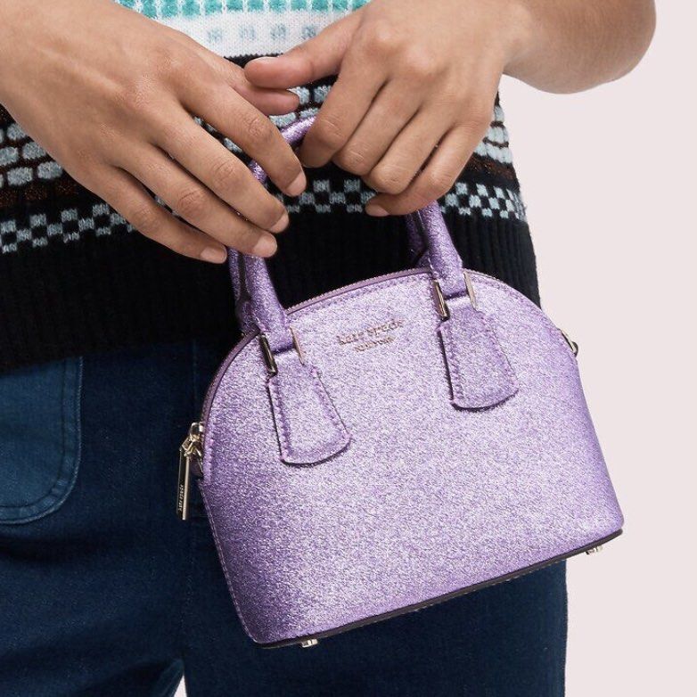 Kate Spade New York Sylvia Glitter Mini Dome Satchel Candied Lilac PXRUA944 Women s Fashion Bags Wallets on Carousell