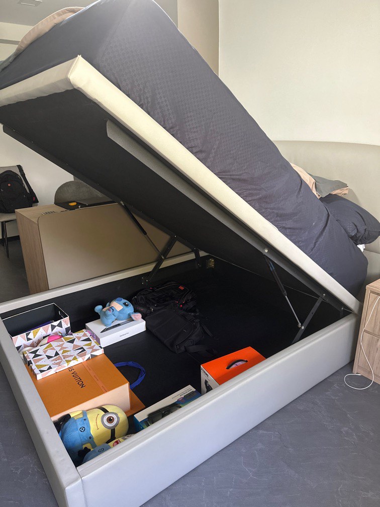 King Koil Queen size storage bed frame, Furniture & Home Living