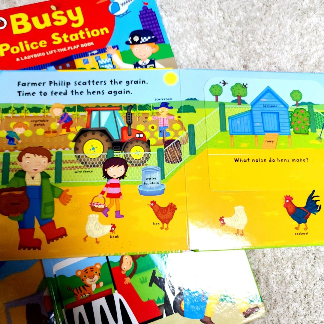 Ladybird Busy series lifttheflap town/farm/police station/building