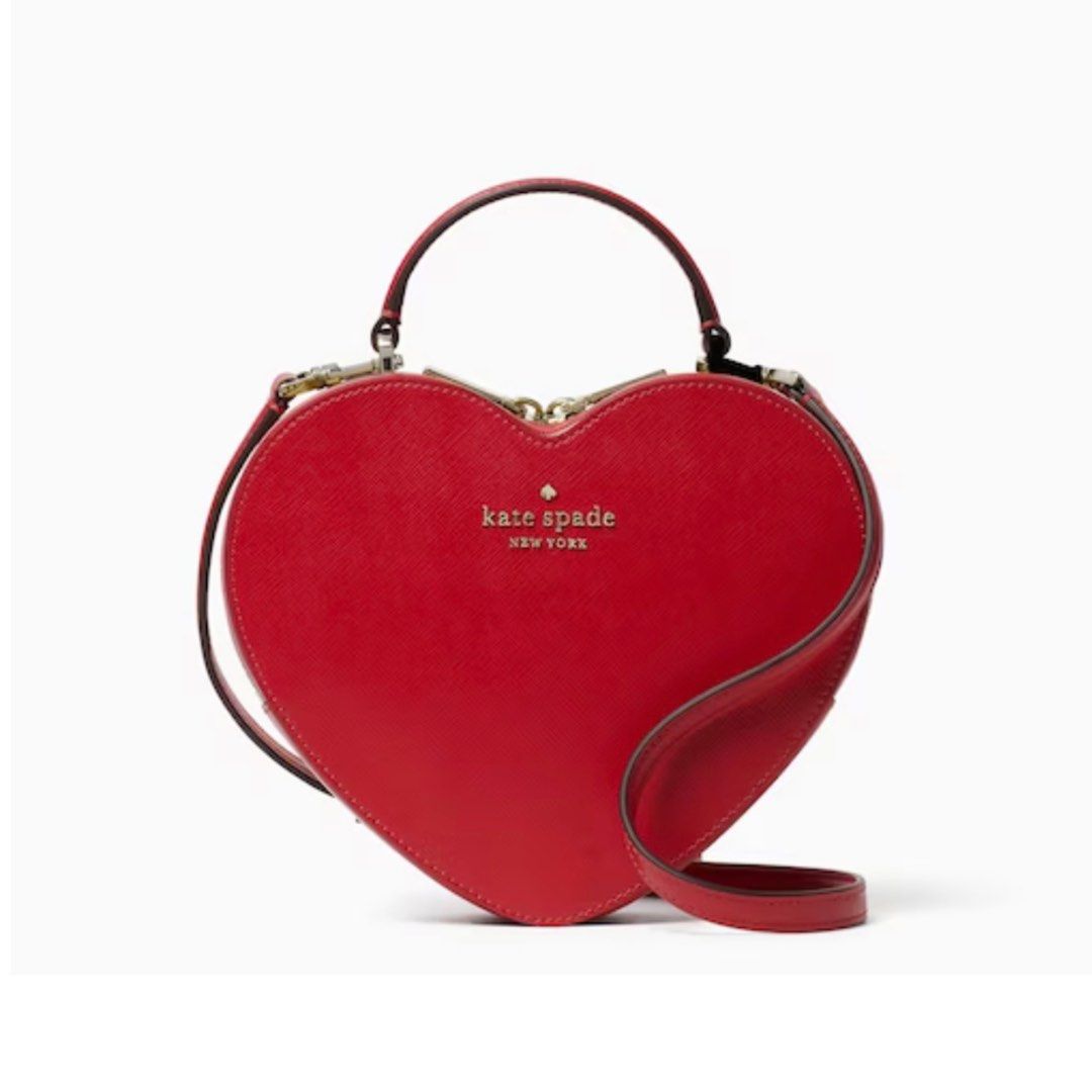 Kate Spade Love Shack Candied Cherry Saffiano Top Handle Heart