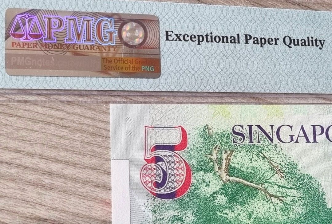 Lee HL signature PMG graded $5 Singapore banknote, Hobbies & Toys ...