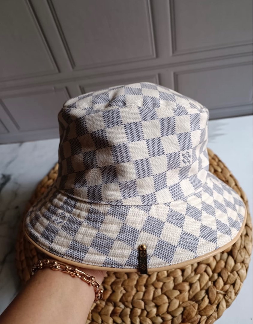 Louis Vuitton Hat Bob Damier Azur Hat Louis Vuitton Damier Azur Bob Hat S 1451579 – FASHIONPHILE main image 4