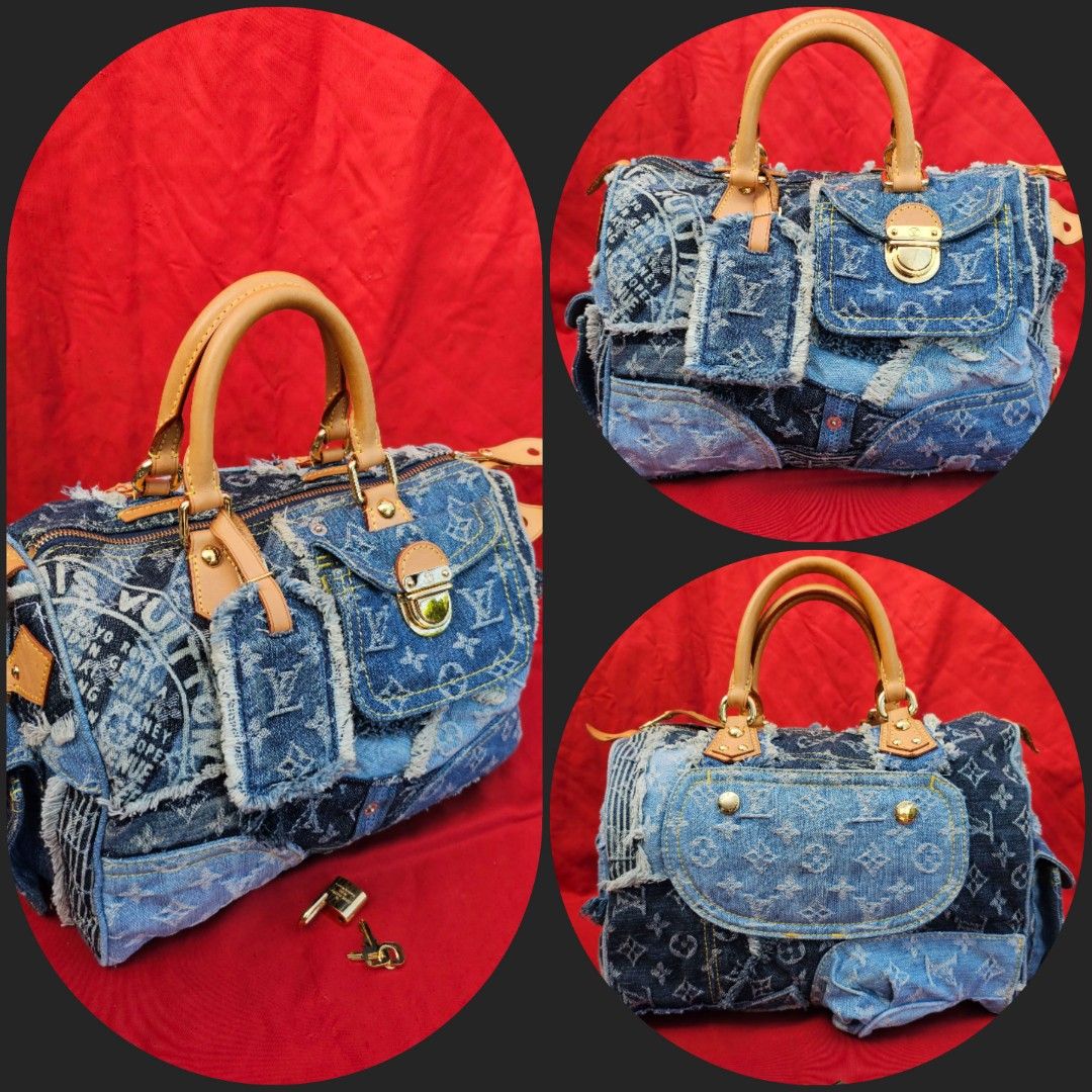 🛑Louis Vuitton Monogram Patchwork Denim Blue Speedy 30 Bag, Luxury, Bags &  Wallets on Carousell