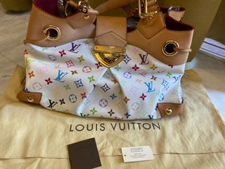 LOUIS VUITTON MULTICOLOUR URSULA WHITE Handbag ( 💯 % Authentic)