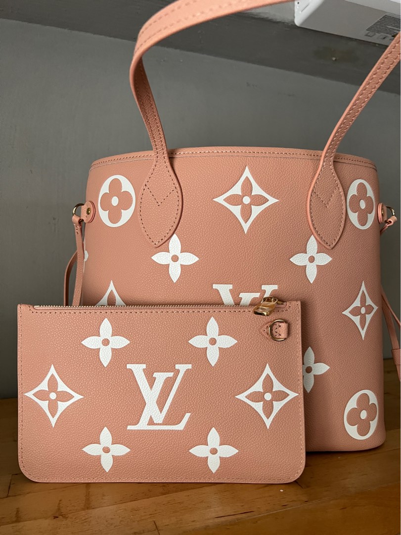 Louis Vuitton, Bags, Very Rare Limited Edition Louis Vuitton Neverfull Mm Monogram  Rose Ballerine