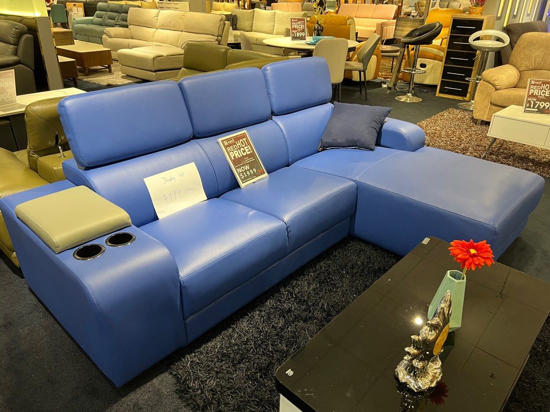 LShape Bravo Leather sofa, Furniture & Home Living, Furniture, Sofas