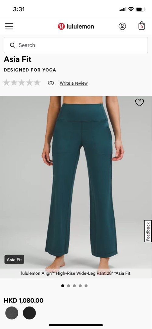 Lululemon AlignHigh-Rise Wide-Leg Pant 31, Women's Fashion, Bottoms, Other  Bottoms on Carousell