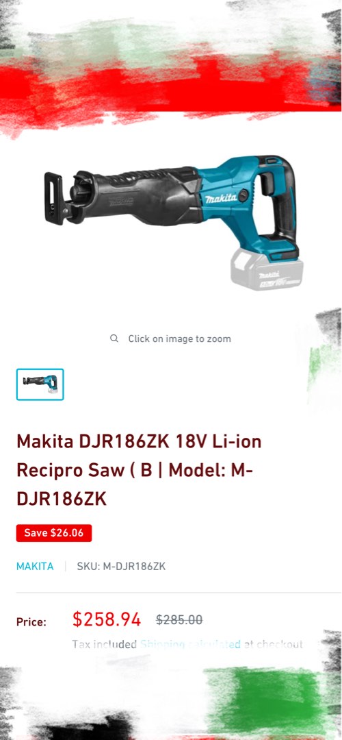 Makita djr186zk store