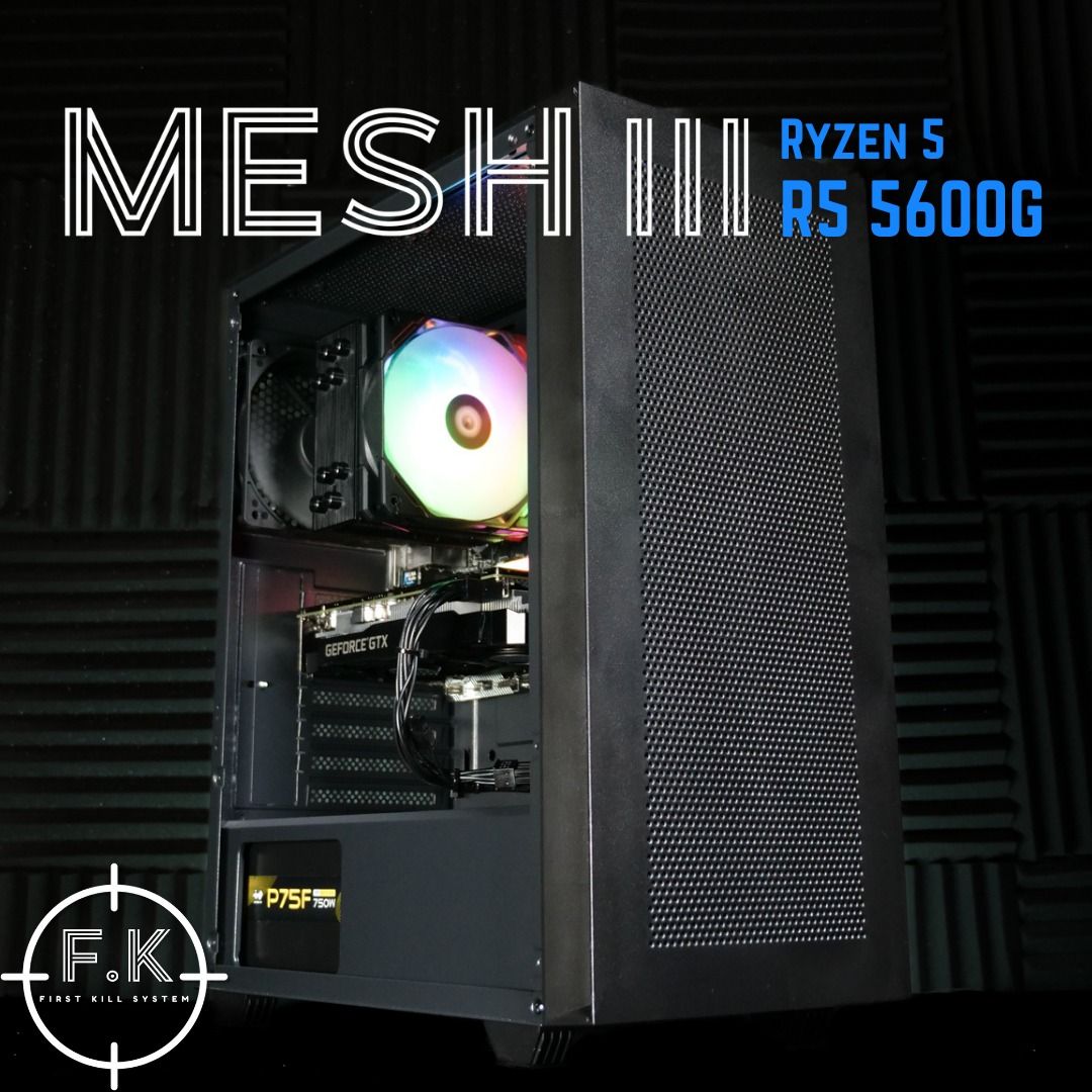 MESH3 RYZEN 5 5600G Gaming PC Radeon 6 core Graphics Card Desktop