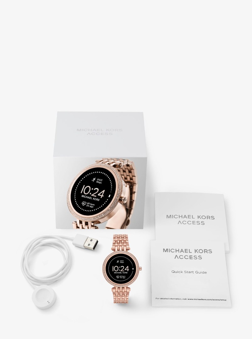 Michael Kors Gen 5E Darci Pavé (43mm) Rose Gold-Tone Smartwatch MKT5128  designer watch, Women's Fashion, Watches & Accessories, Watches on Carousell