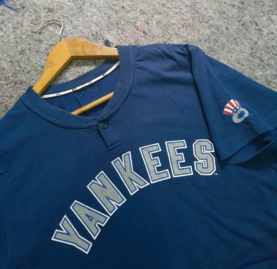 ADIDAS X MLB YANKEES JERSEY, Fesyen Pria, Pakaian , Atasan di Carousell