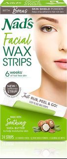Nad's Facial Wax Strips, Fragrance free, 24 Count