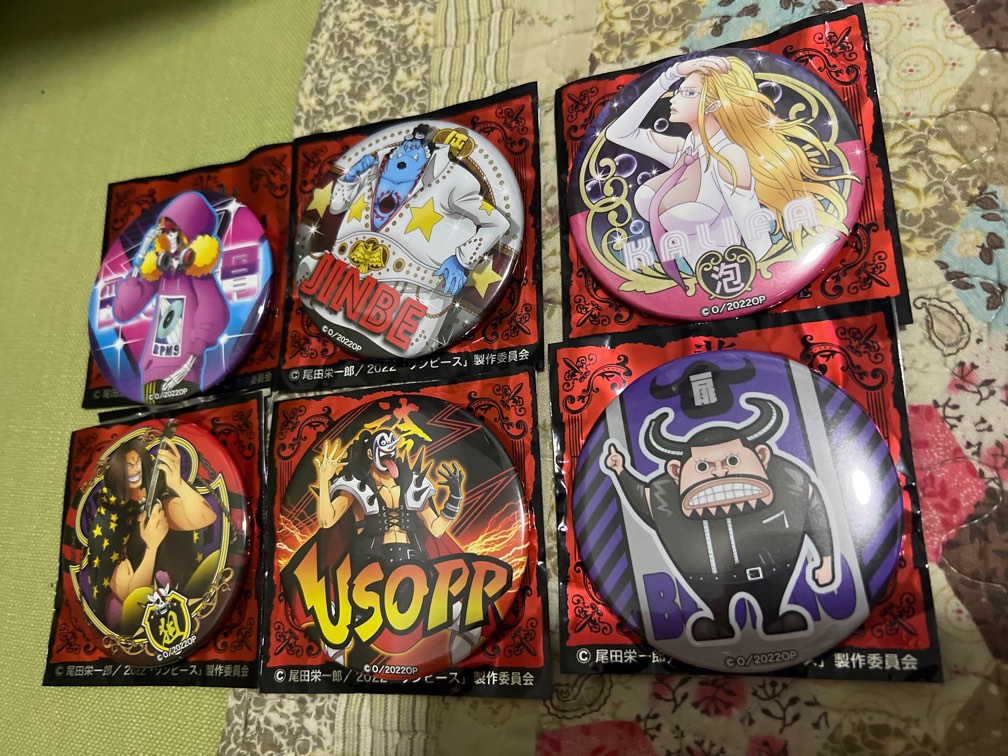 One Piece Film Red Can Badge Kalifa Usopp Brooke Jinbe, Hobbies & Toys