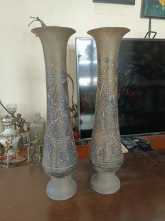 Pair of Vintage Brass Vase