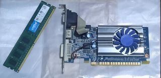 PC PARTS: video card+4gb ram ddr3 take all