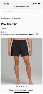 Pool Short 5” Lululemon M