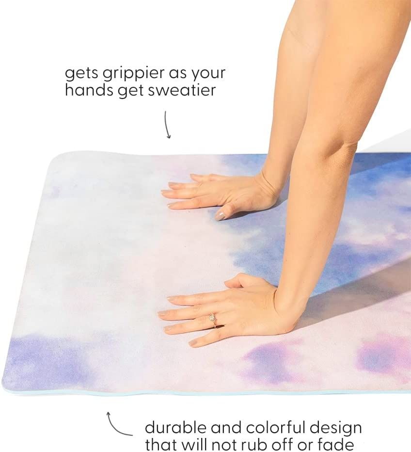 POPFLEX Vegan Suede Yoga Mat With Strap Included Ultra Absorbent - Main Image