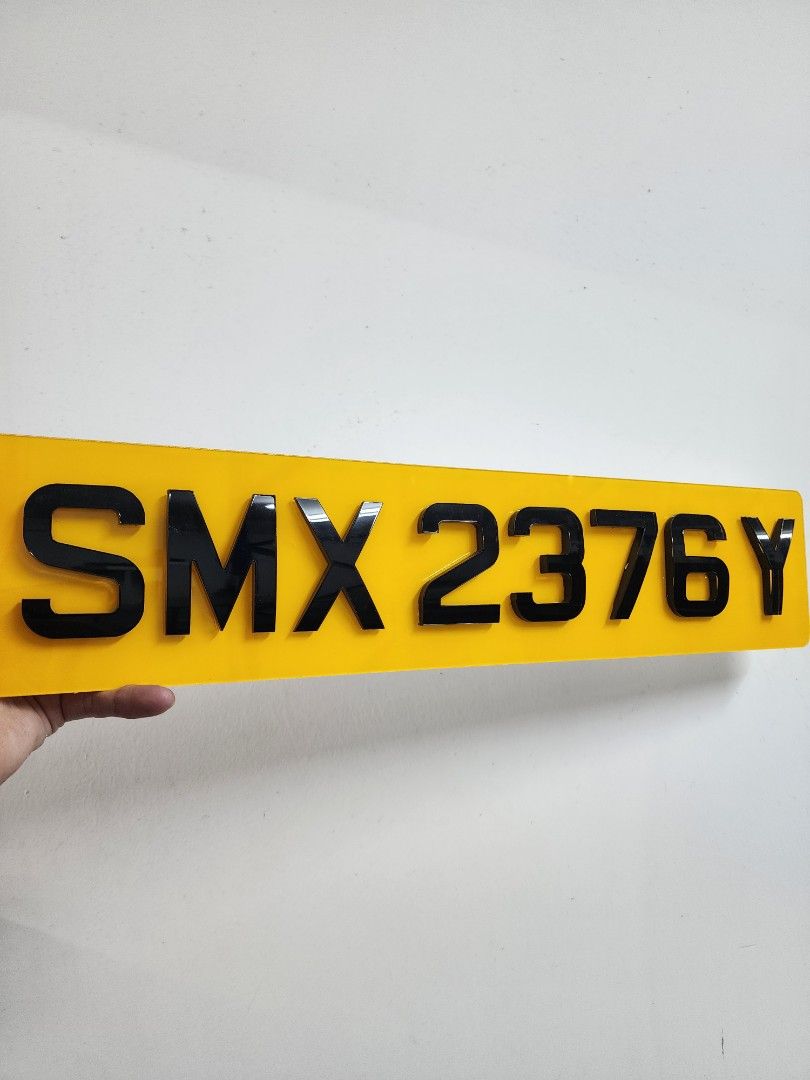 Pot belly black 3D car plate, Car Accessories, Car Plates on Carousell