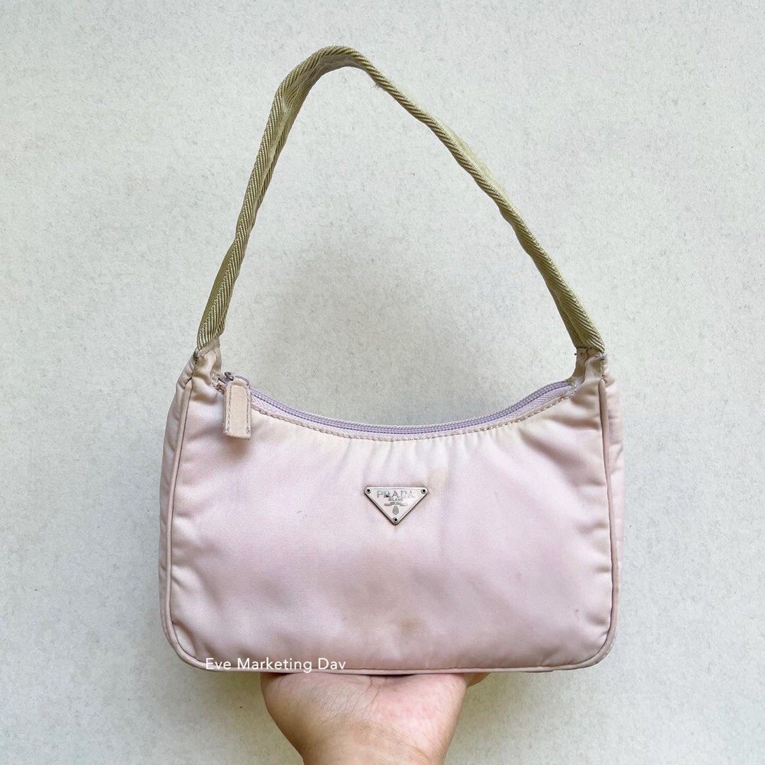 Prada Re-Edition 2000 Pink Nylon Shoulder Bag, Luxury, Bags & Wallets on  Carousell