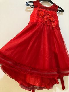 Preloved! Princessa Red Girl’s Gown|Dress Anak Mewah warna Merah