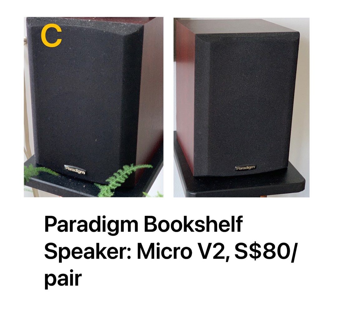 Premium HIFi 7.1 Speaker System, Paradigm floor standing, book shelf